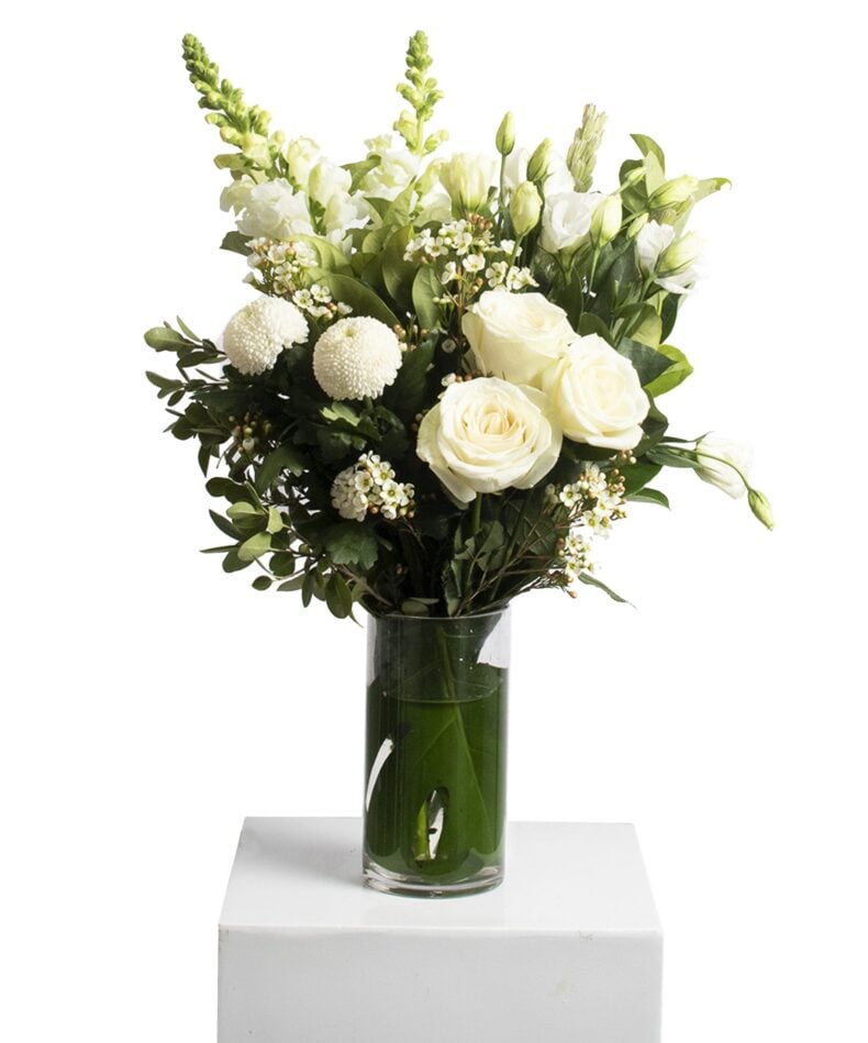 Wild White & Green Small Vase Arrangement