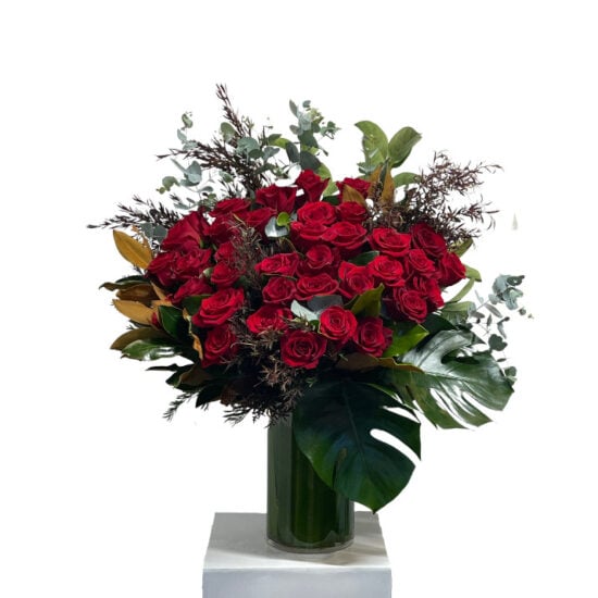 Classic Red Rose Flower Arrangement