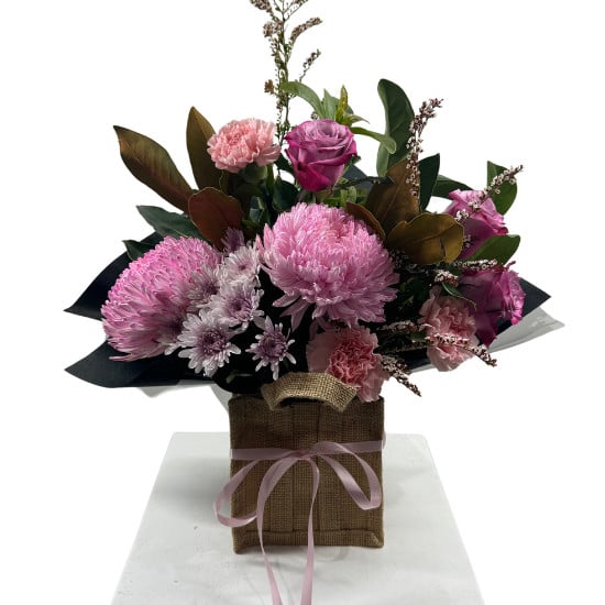 Hessian Bag Flower Arrangement