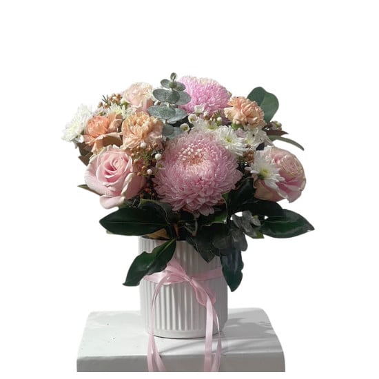Pretty Pastel Flower Pot Arrangement