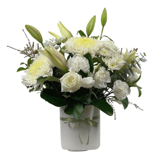 White & Green Pot Arrangement